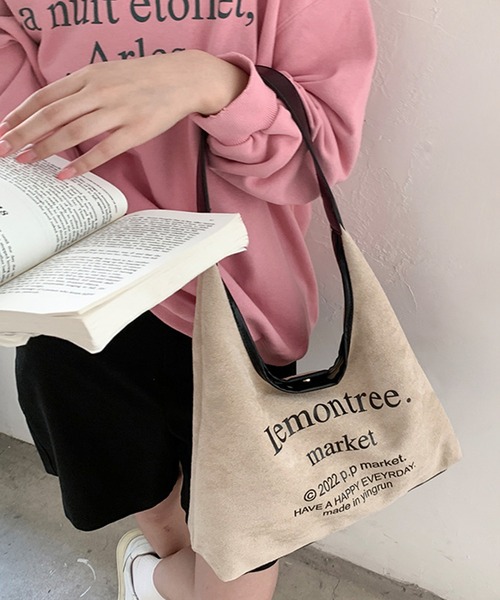aimoha(アイモハ)の「英字ショルダーバッグ(ショルダーバッグ・レディース・ブラック/チョコ/ホワイト/ベージュ・FREE)」の15枚目の写真