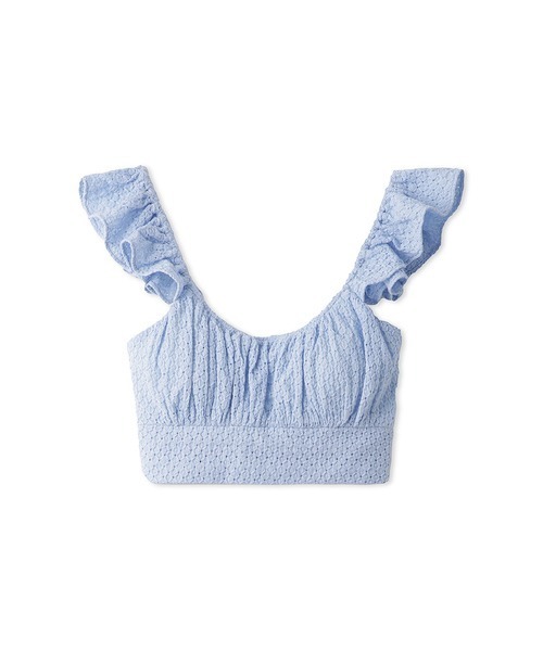 LILY BROWN（リリーブラウン）の「【LILY BROWN Lingerie】コットンレースフリルビスチェ（シャツ/ブラウス・レディース・ブルー/ホワイト・FREE）」の19枚目の写真