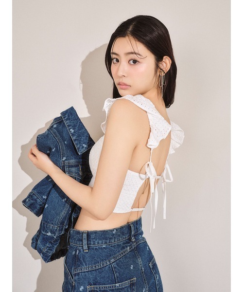 LILY BROWN Lingerieコットンレースフリルビスチェ LILY BROWN（リリーブラウン）の「【LILY BROWN Lingerie