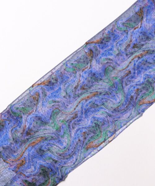 ANNA SUI（アナスイ）の「シルク剣先ナロースカーフ（バンダナ/スカーフ・レディース・ネイビー/ブルー/レモンイエロー/グリーン・FREE）」の5枚目の写真