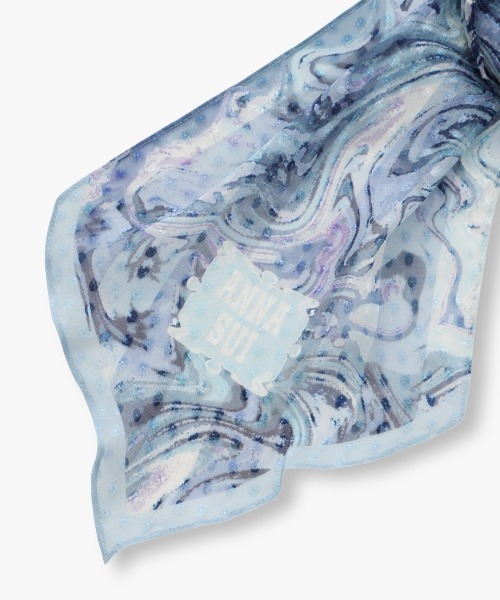 ANNA SUI（アナスイ）の「シルク剣先ナロースカーフ（バンダナ/スカーフ・レディース・ネイビー/ブルー/レモンイエロー/グリーン・FREE）」の10枚目の写真