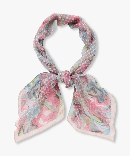 ANNA SUI（アナスイ）の「シルク剣先ナロースカーフ（バンダナ/スカーフ・レディース・ネイビー/ブルー/レモンイエロー/グリーン・FREE）」の13枚目の写真