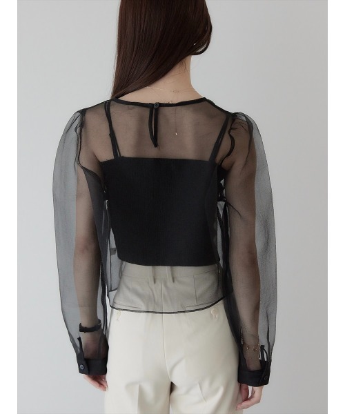 amel（エイメル）の「パフスリーブシアーブラウス/ブラック（シャツ/ブラウス・レディース・ブラック・FREE）」の7枚目の写真