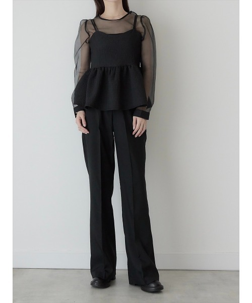 amel（エイメル）の「パフスリーブシアーブラウス/ブラック（シャツ/ブラウス・レディース・ブラック・FREE）」の9枚目の写真