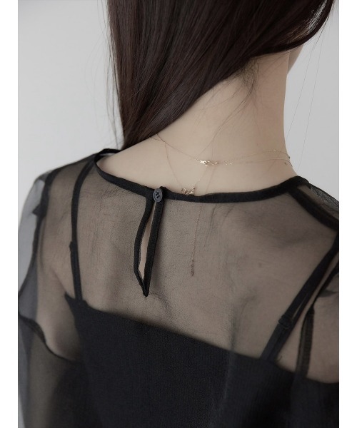 amel（エイメル）の「パフスリーブシアーブラウス/ブラック（シャツ/ブラウス・レディース・ブラック・FREE）」の17枚目の写真