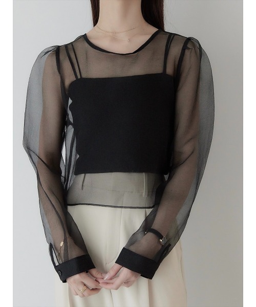 amel（エイメル）の「パフスリーブシアーブラウス/ブラック（シャツ/ブラウス・レディース・ブラック・FREE）」の20枚目の写真