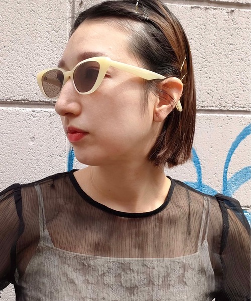 Casselini(キャセリーニ)の「Casselini(キャセリーニ)キャッツアイサングラス(サングラス・レディース・グレー/クリーム/ブラック・FREE)」の12枚目の写真