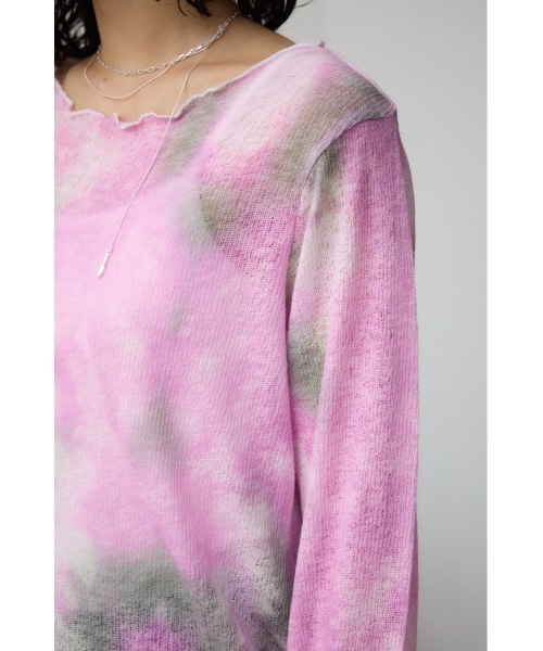 AZUL by moussy(アズールバイマウジー)の「タイダイリブカットソー(Tシャツ/カットソー・レディース・ベージュ系その他/ピンク系その他・FREE)」の21枚目の写真