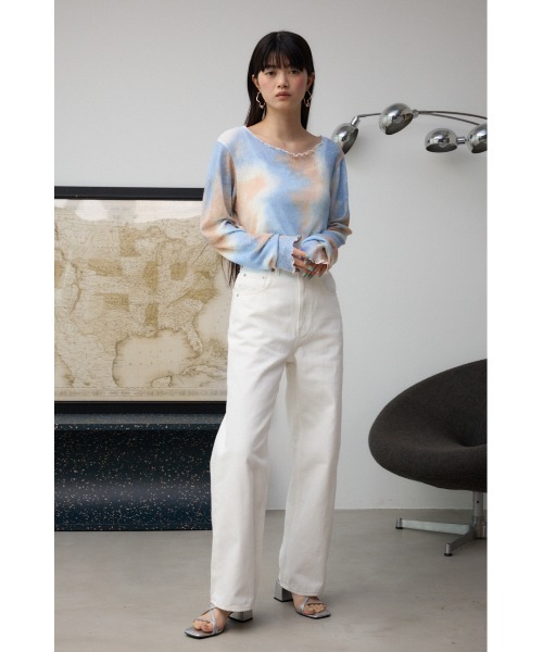AZUL by moussy(アズールバイマウジー)の「タイダイリブカットソー(Tシャツ/カットソー・レディース・ベージュ系その他/ピンク系その他・FREE)」の5枚目の写真