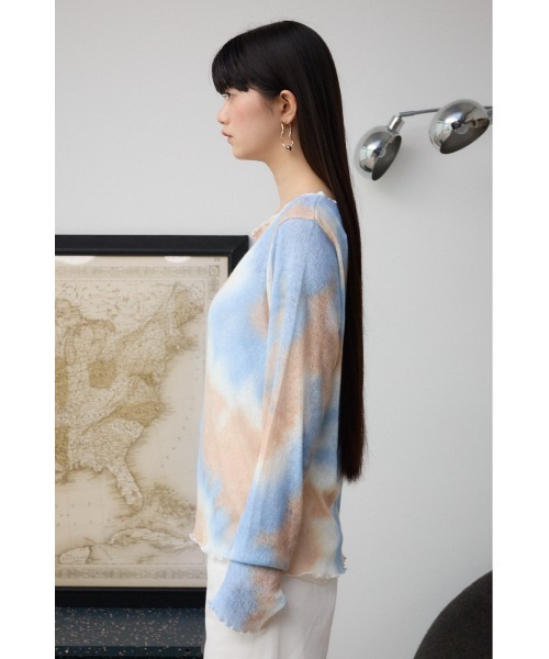 AZUL by moussy(アズールバイマウジー)の「タイダイリブカットソー(Tシャツ/カットソー・レディース・ベージュ系その他/ピンク系その他・FREE)」の7枚目の写真