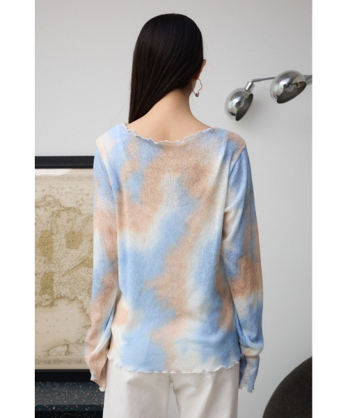 AZUL by moussy(アズールバイマウジー)の「タイダイリブカットソー(Tシャツ/カットソー・レディース・ベージュ系その他/ピンク系その他・FREE)」の8枚目の写真