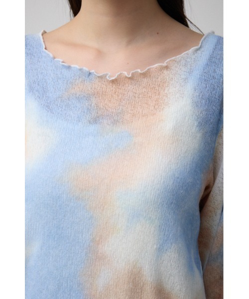 AZUL by moussy(アズールバイマウジー)の「タイダイリブカットソー(Tシャツ/カットソー・レディース・ベージュ系その他/ピンク系その他・FREE)」の9枚目の写真