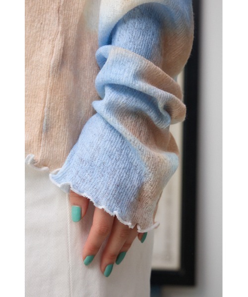 AZUL by moussy(アズールバイマウジー)の「タイダイリブカットソー(Tシャツ/カットソー・レディース・ベージュ系その他/ピンク系その他・FREE)」の11枚目の写真