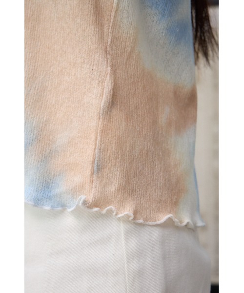 AZUL by moussy(アズールバイマウジー)の「タイダイリブカットソー(Tシャツ/カットソー・レディース・ベージュ系その他/ピンク系その他・FREE)」の12枚目の写真