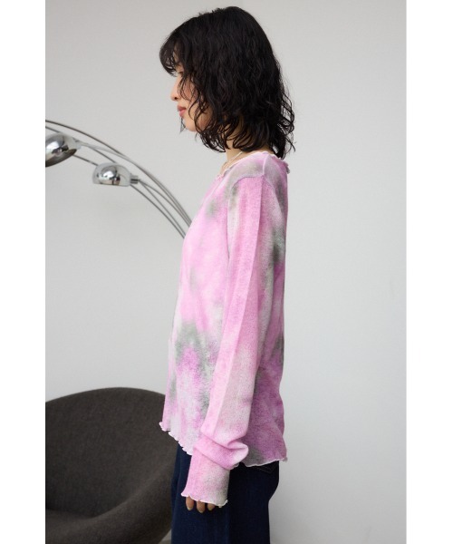 AZUL by moussy(アズールバイマウジー)の「タイダイリブカットソー(Tシャツ/カットソー・レディース・ベージュ系その他/ピンク系その他・FREE)」の18枚目の写真
