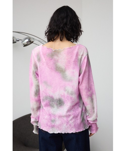 AZUL by moussy(アズールバイマウジー)の「タイダイリブカットソー(Tシャツ/カットソー・レディース・ベージュ系その他/ピンク系その他・FREE)」の19枚目の写真