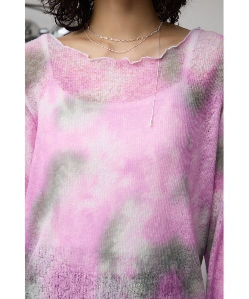 AZUL by moussy(アズールバイマウジー)の「タイダイリブカットソー(Tシャツ/カットソー・レディース・ベージュ系その他/ピンク系その他・FREE)」の20枚目の写真