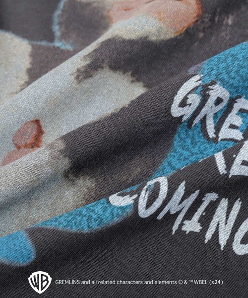 A.M.S.(エーエムエス)の「GREMRINS グレムリン 古着風 ギズモ プリント ノースリーブ Tシャツ(Tシャツ/カットソー・メンズ・スミクロ・M/L/XL)」の9枚目の写真