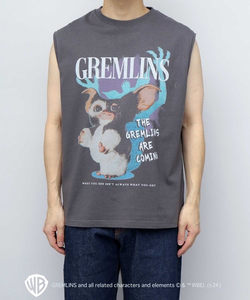 A.M.S.(エーエムエス)の「GREMRINS グレムリン 古着風 ギズモ プリント ノースリーブ Tシャツ(Tシャツ/カットソー・メンズ・スミクロ・M/L/XL)」の10枚目の写真