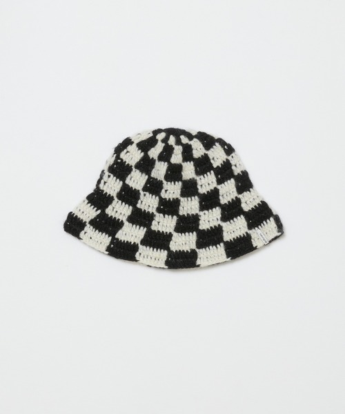 BAL(バル)の「【BAL(バル)/2024秋冬】CHECKERED HAND KNIT BUCKET HAT(ハット・メンズ・ブラウン/ブラック・FREE)」の3枚目の写真