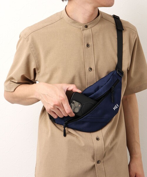 MEI（メイ）の「【MEI/メイ】BOTTOMLINE S 241001 ミニショルダーバッグ（ショルダーバッグ・メンズ・ブラック/ネイビー・FREE）」の6枚目の写真