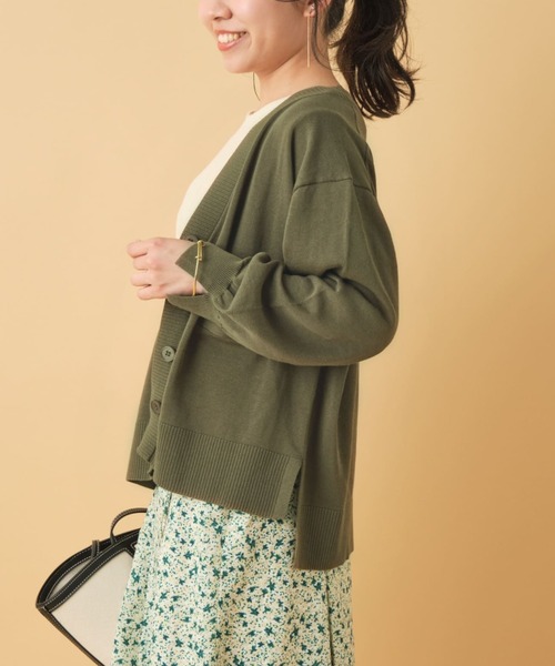 スリットデザインカーディガン【低身長・小柄女性】