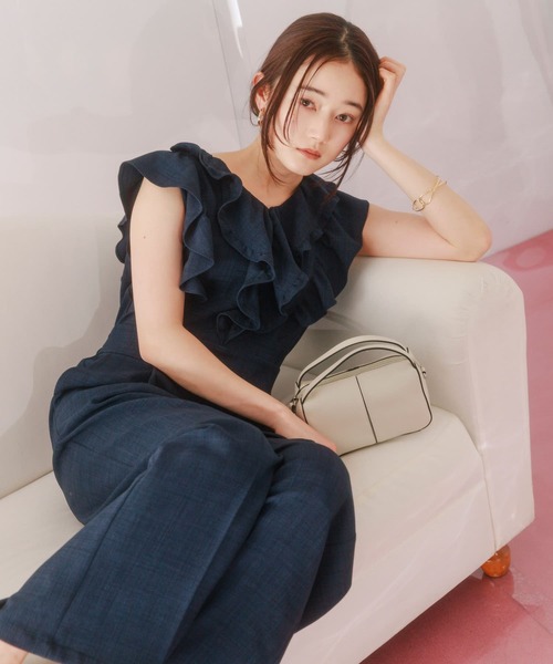 riu フリル スリーブ オールインワン ファッション