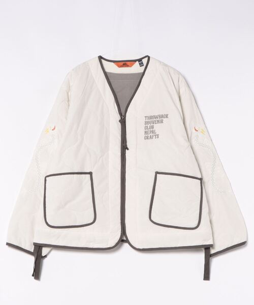 セール】スーベニア刺繍キルトJK（ノーカラージャケット）｜KRIFF