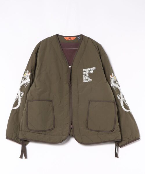 セール】スーベニア刺繍キルトJK（ノーカラージャケット）｜KRIFF