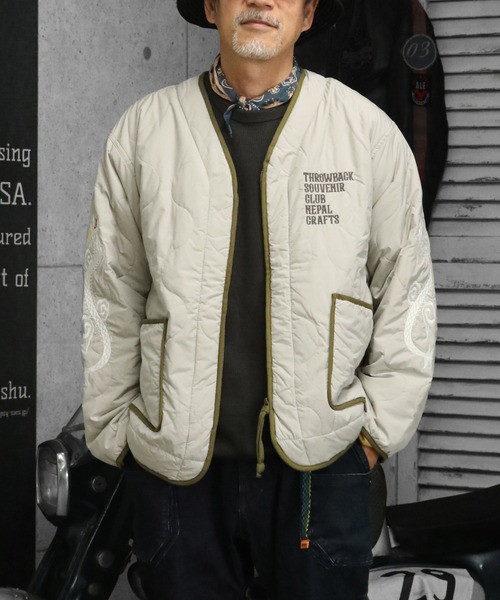 スーベニア刺繍キルトJK（ノーカラージャケット）｜KRIFF MAYER