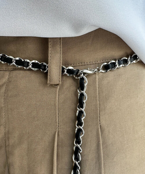 DouDou（ドゥドゥ）の「チェーンレザーベルト（ベルト・レディース・ゴールド/シルバー・FREE）」の3枚目の写真