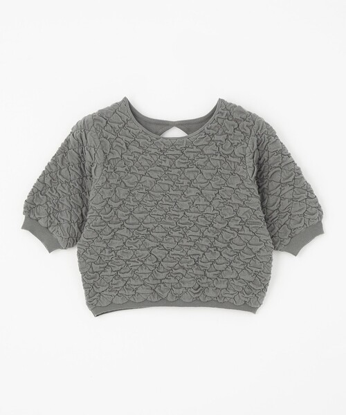 EMMEL REFINES(エメルリファインズ)の「<EMMEL REFINES>EM HW クルーネック ポコ ニット(ニット/セーター・レディース・グレー/オフホワイト/ピンク・FREE)」の3枚目の写真