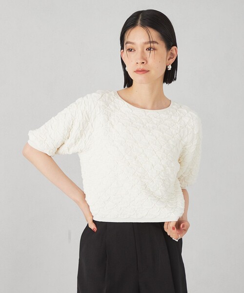 EMMEL REFINES(エメルリファインズ)の「<EMMEL REFINES>EM HW クルーネック ポコ ニット(ニット/セーター・レディース・グレー/オフホワイト/ピンク・FREE)」の10枚目の写真