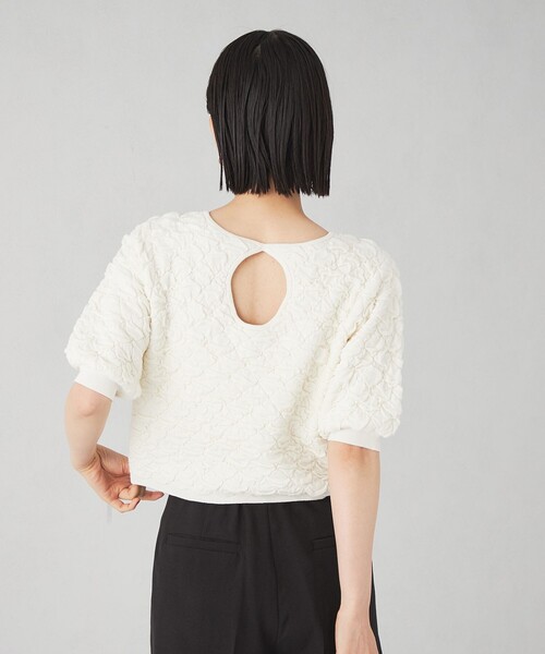 EMMEL REFINES(エメルリファインズ)の「<EMMEL REFINES>EM HW クルーネック ポコ ニット(ニット/セーター・レディース・グレー/オフホワイト/ピンク・FREE)」の7枚目の写真