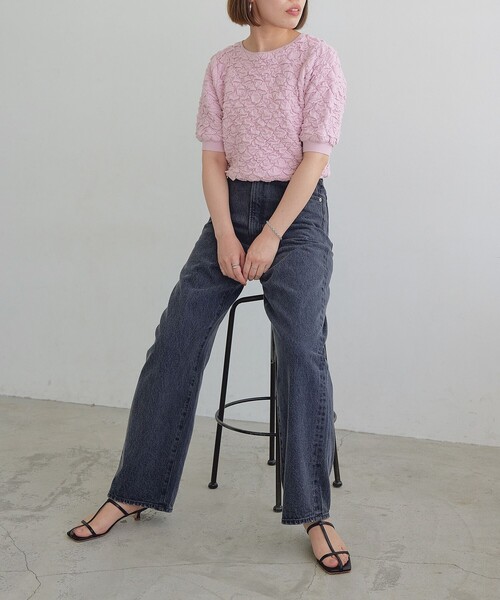 EMMEL REFINES(エメルリファインズ)の「<EMMEL REFINES>EM HW クルーネック ポコ ニット(ニット/セーター・レディース・グレー/オフホワイト/ピンク・FREE)」の21枚目の写真