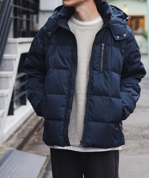 BEAMS HEART ネイビーダウンジャケット Lサイズ BEAMS HEART（ビームス ハート） ダウンジャケット X-LARGE ネイビー