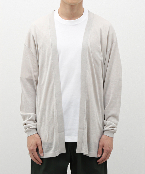 EDIFICE（エディフィス）の「シルク ニット カーディガン（カーディガン/ボレロ・メンズ・レッド/グレー/ブラック・LARGE/MEDIUM）」の5枚目の写真