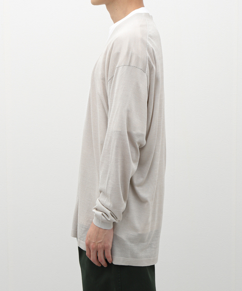 EDIFICE（エディフィス）の「シルク ニット カーディガン（カーディガン/ボレロ・メンズ・レッド/グレー/ブラック・LARGE/MEDIUM）」の6枚目の写真