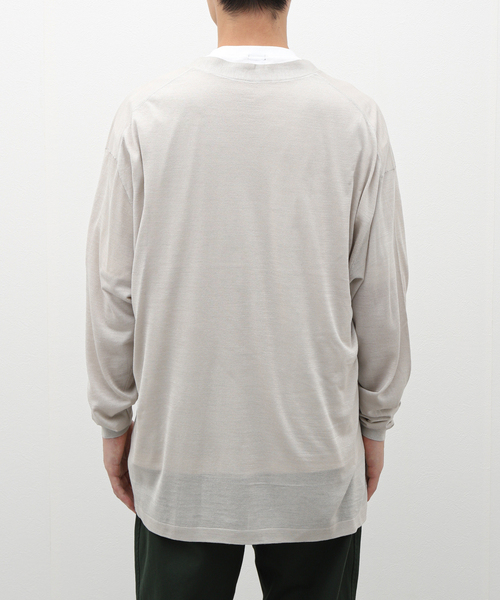 EDIFICE（エディフィス）の「シルク ニット カーディガン（カーディガン/ボレロ・メンズ・レッド/グレー/ブラック・LARGE/MEDIUM）」の7枚目の写真