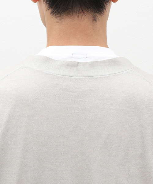 EDIFICE（エディフィス）の「シルク ニット カーディガン（カーディガン/ボレロ・メンズ・レッド/グレー/ブラック・LARGE/MEDIUM）」の9枚目の写真