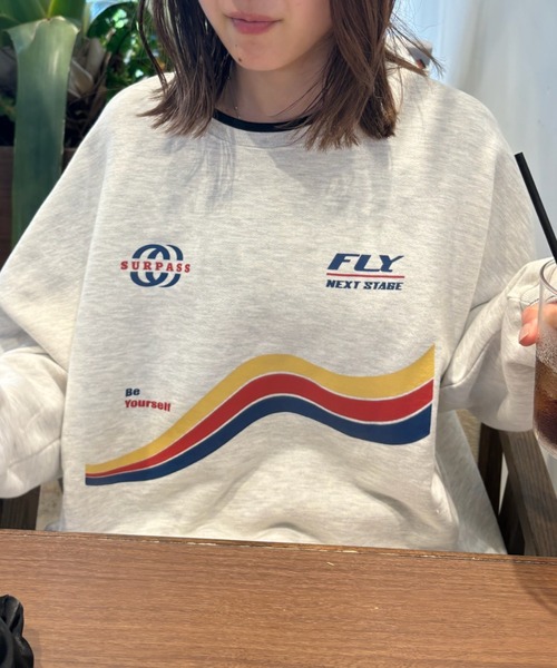 Birthday room(バースデイルーム)の「ゲームロゴプリント裏毛スウェット / game logo print fleece sweat(スウェット・レディース・ホワイト/グレー/ネイビー・FREE)」の14枚目の写真