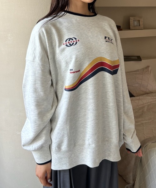 Birthday room(バースデイルーム)の「ゲームロゴプリント裏毛スウェット / game logo print fleece sweat(スウェット・レディース・ホワイト/グレー/ネイビー・FREE)」の21枚目の写真