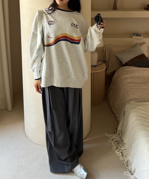 Birthday room(バースデイルーム)の「ゲームロゴプリント裏毛スウェット / game logo print fleece sweat(スウェット・レディース・ホワイト/グレー/ネイビー・FREE)」の19枚目の写真