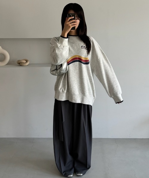 Birthday room(バースデイルーム)の「ゲームロゴプリント裏毛スウェット / game logo print fleece sweat(スウェット・レディース・ホワイト/グレー/ネイビー・FREE)」の20枚目の写真