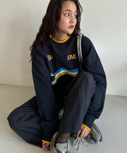 Birthday room(バースデイルーム)の「ゲームロゴプリント裏毛スウェット / game logo print fleece sweat(スウェット・レディース・ホワイト/グレー/ネイビー・FREE)」の10枚目の写真