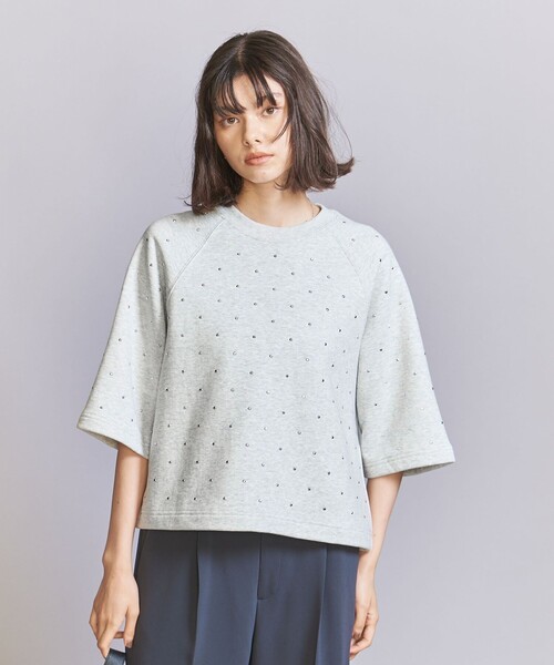 BEAUTY&YOUTH UNITED ARROWS（ビューティーアンドユースユナイテッドアローズ）の「裏毛 ラインストーン プルオーバー（スウェット・レディース・グレー/ブラック・FREE）」の13枚目の写真