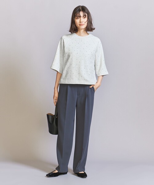 BEAUTY&YOUTH UNITED ARROWS（ビューティーアンドユースユナイテッドアローズ）の「裏毛 ラインストーン プルオーバー（スウェット・レディース・グレー/ブラック・FREE）」の12枚目の写真