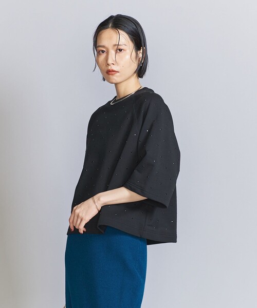 BEAUTY&YOUTH UNITED ARROWS（ビューティーアンドユースユナイテッドアローズ）の「裏毛 ラインストーン プルオーバー（スウェット・レディース・グレー/ブラック・FREE）」の11枚目の写真