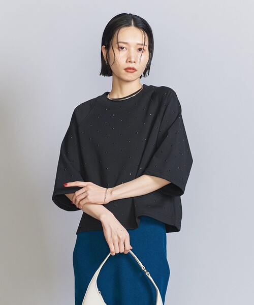 BEAUTY&YOUTH UNITED ARROWS（ビューティーアンドユースユナイテッドアローズ）の「裏毛 ラインストーン プルオーバー（スウェット・レディース・グレー/ブラック・FREE）」の10枚目の写真
