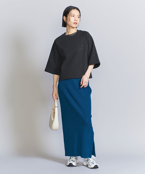 BEAUTY&YOUTH UNITED ARROWS（ビューティーアンドユースユナイテッドアローズ）の「裏毛 ラインストーン プルオーバー（スウェット・レディース・グレー/ブラック・FREE）」の9枚目の写真